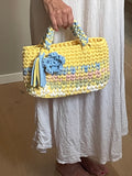 Handmade Bag – Stoffgarn Pastell mit Charms