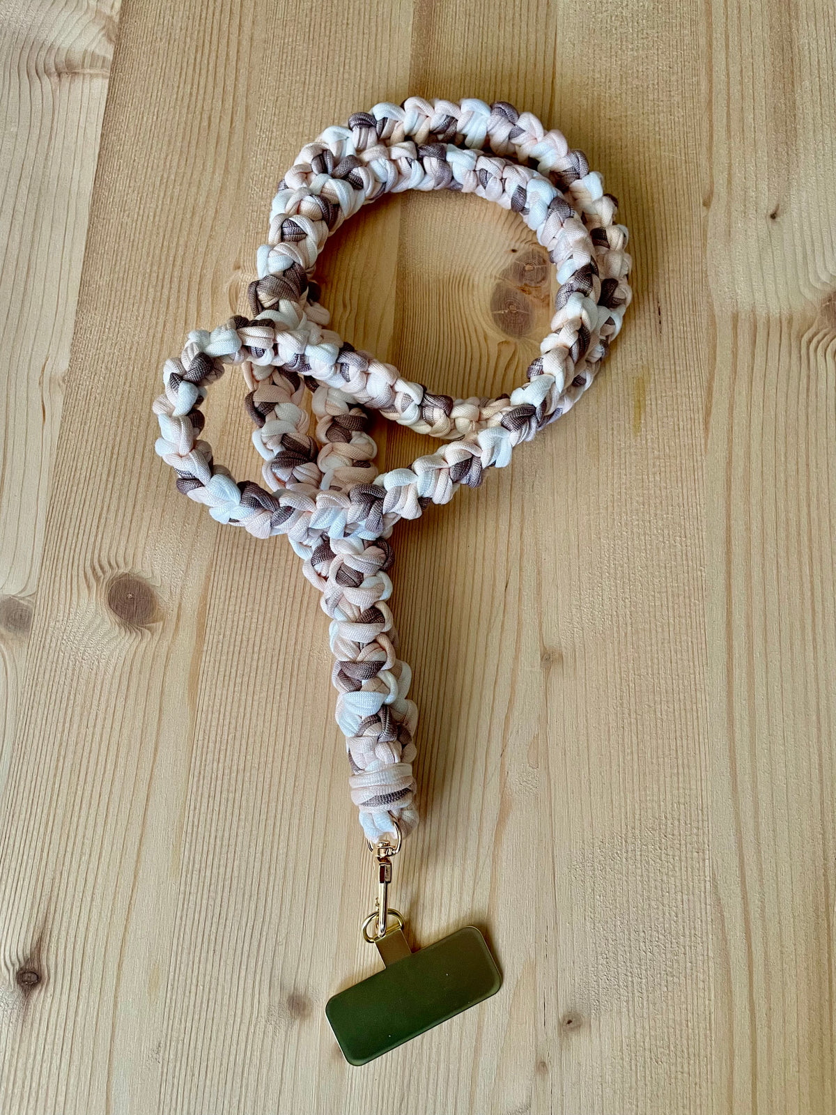 Handyband beige/braun gemustert